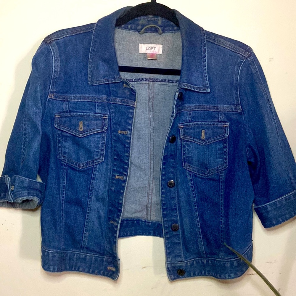Loft mid waist jeans jacket
